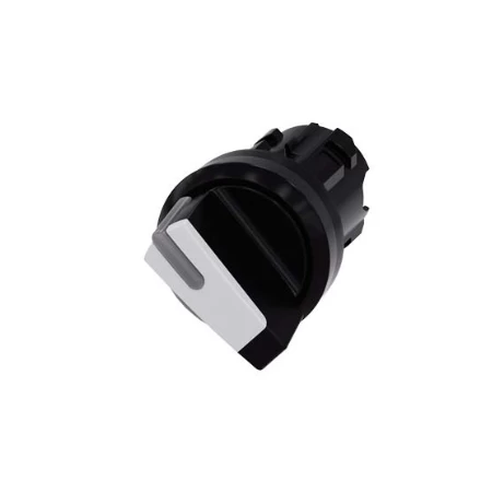 Selector switch, illuminable, 22 mm, round, plastic, white, selector switch, short, 2 switch positions O-I, latching, actuating angle 90°, 10:30h/13:3