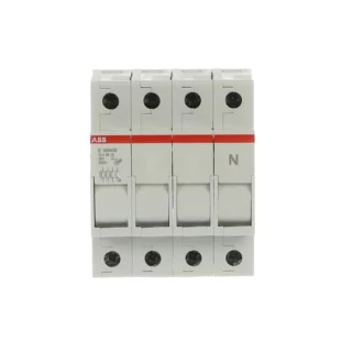 E93N/32, modularni rastavljač cilindričnih osigurača 10x38mm, do 32A, 3P+N, 4 modula