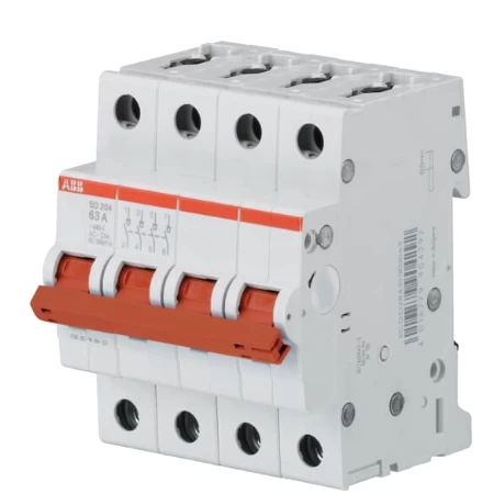 SD204/63, Ćetvoropolni modularni rastavljač 63A, Ik=25kA pri Ue=230/400 V AC