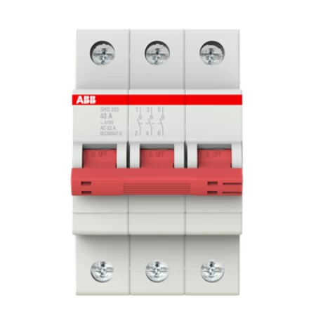 SHD203/40 Tropolni modularni prekidač 40A, Ik=10kA u nizu sa NH00 ≤ 63A