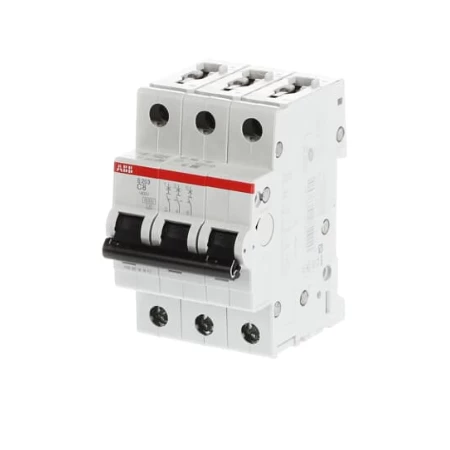 S203-C8, Tropolni automatski osigurač 8A, C karakteristika, Icn=6kA, Icu=10kA