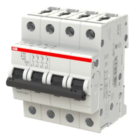 S204-B13, Četvoroloplni automatski osigurač 13A, B karakteristika, Icn=6kA, Icu=10kA