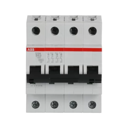 S204-B63, Četvoroloplni automatski osigurač 63A, B karakteristika, Icn=6kA, Icu=10kA