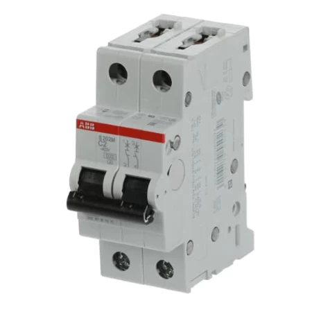 S202M-C2, Dvopolni automatski osigurač 2A, C karakteristika, Icn=10kA, Icu=15kA