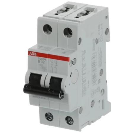 S202M-B32, Dvopolni automatski osigurač 32A, B karakteristika, Icn=10kA, Icu=15kA