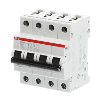 S204M-B25, Četvoropolnii automatski osigurač 25A, B karakteristika, Icn=10kA, Icu=15kA