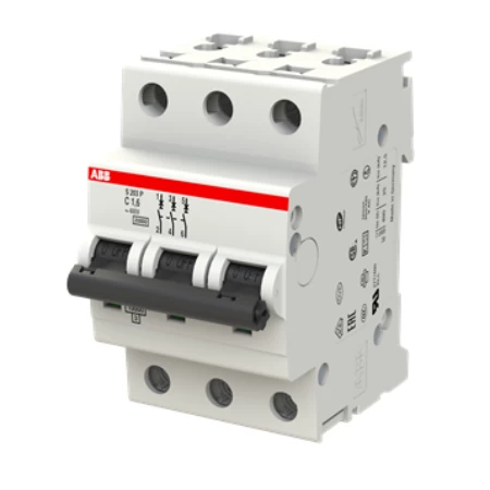 S203P-C1,6, Tropolni automatski osigurač 1,6A, C karakteristika, Icn=25kA, Icu=25kA