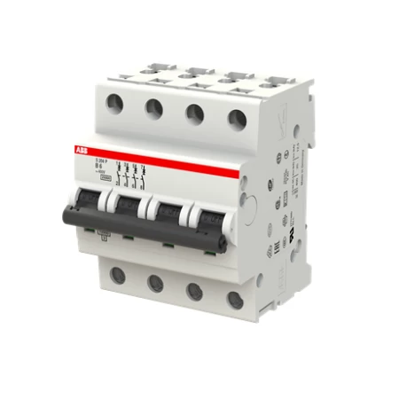 S204P-B6, Četvoropolni automatski osigurač 6A, B karakteristika, Icn=25kA, Icu=25kA