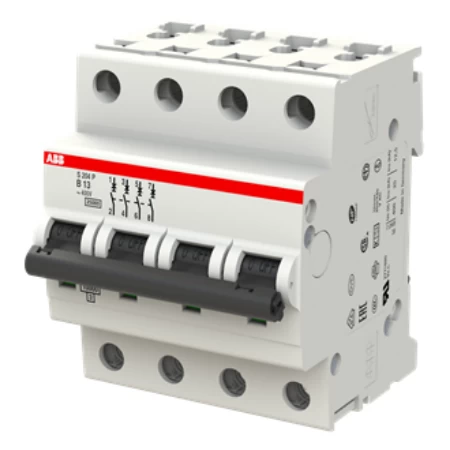 S204P-B13, Četvoropolni automatski osigurač 13A, B karakteristika, Icn=25kA, Icu=25kA