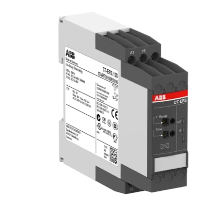 Vremensko rele CT-ERS.12P (zadrška na uključenje), 0,05s-300h, 24-48VDC i 24-240VAC, 1 preklapajući kontakt 4A