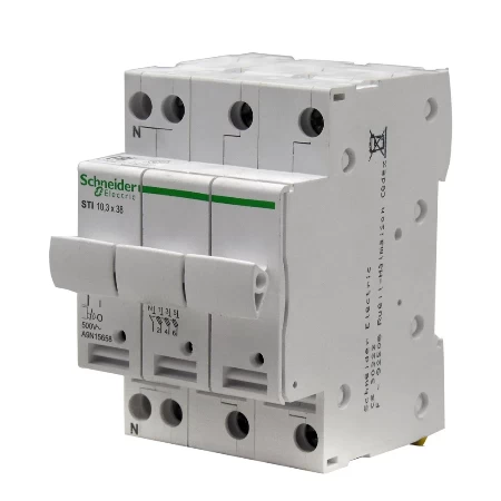 STI: rastavljač, nosač cilindričnih osigurača 10x38, 3P+N, 25A