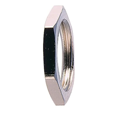 1-1/2 Inch Nickel Plated Brass Locknut, PG48